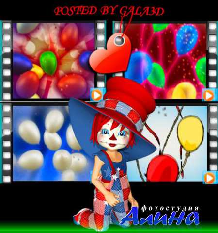 Footages with festive balloons