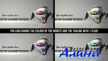 Robots 3D logo bumpers