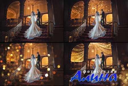 80 Golden lights Photo Overlays