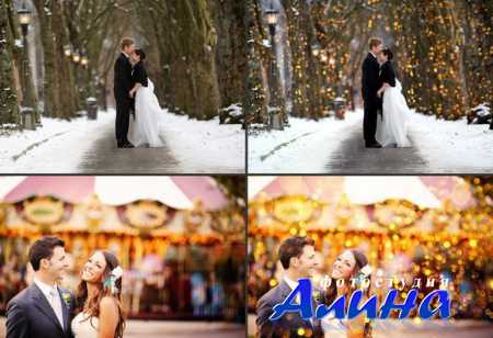 80 Golden lights Photo Overlays