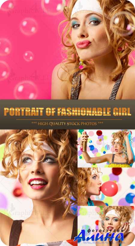 Portrait of Fashionable Girl