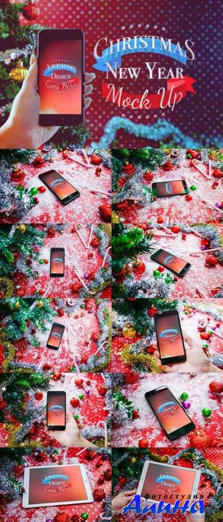 Christmas & New Year Mock-Up